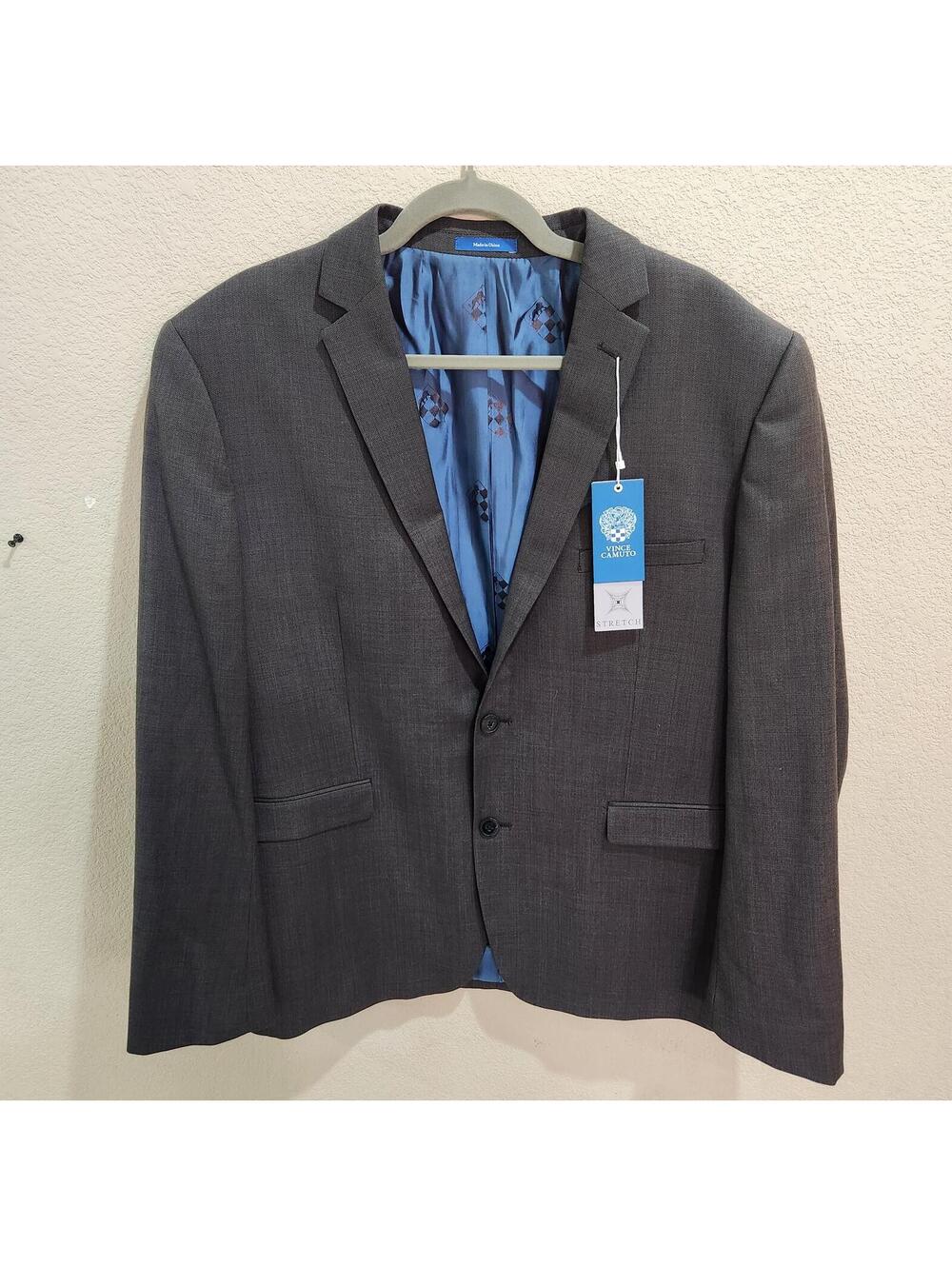 100% Wool Vince Camuto Blazer 2-Button Slim Fit Stretch Sport Coat Blazer Sz 44R